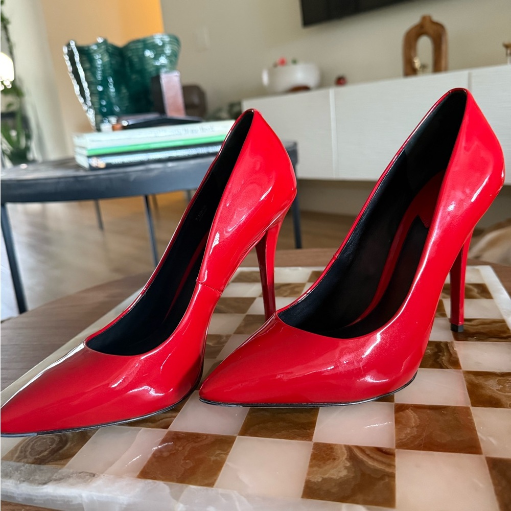 Brian Atwood BFDesire Red Patent Leather Heels – Size 7.5 - Picture 4 of 8